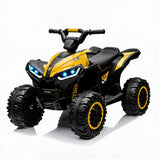 Garvee Quad Électrique Enfant 12V avec Télécommande, LED, MP3, Bluetooth, 2 Vitesses, Moteurs Puissants, Pneus EVA 4x4, Sécurité Optimale, Pour Enfants 3-6 Ans - Jaune