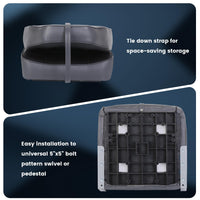 Garvee Lot de 2 sièges de bateau pliables à dossier haut, mousse épaisse, revêtement PVC résistant, pour pêche et promenade, installation facile