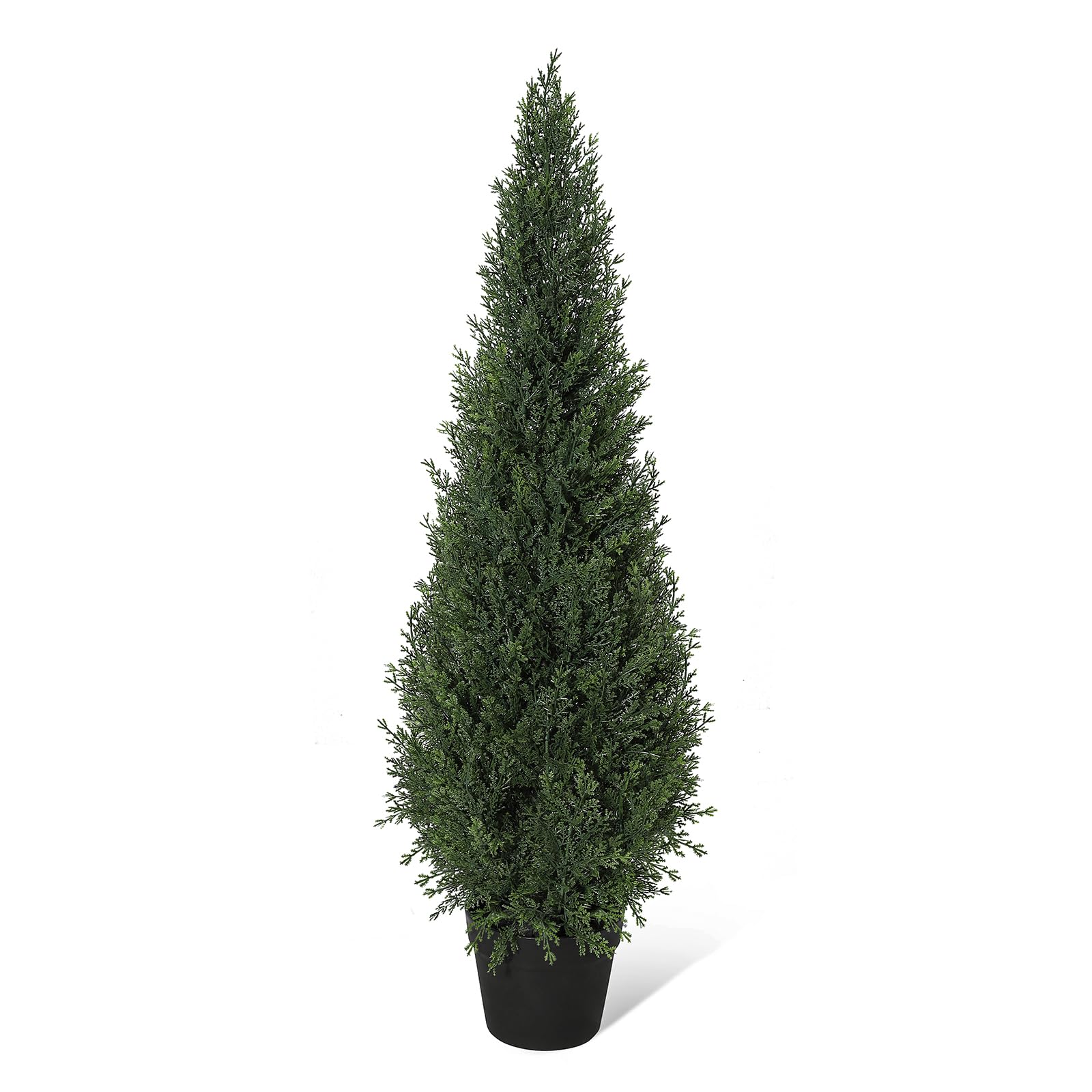 Garvee Arbre artificiel cèdre topiaire 91 cm, faux cyprès en pot, plante persistante décorative pour intérieur, porche, terrasse et jardin, lot de 1