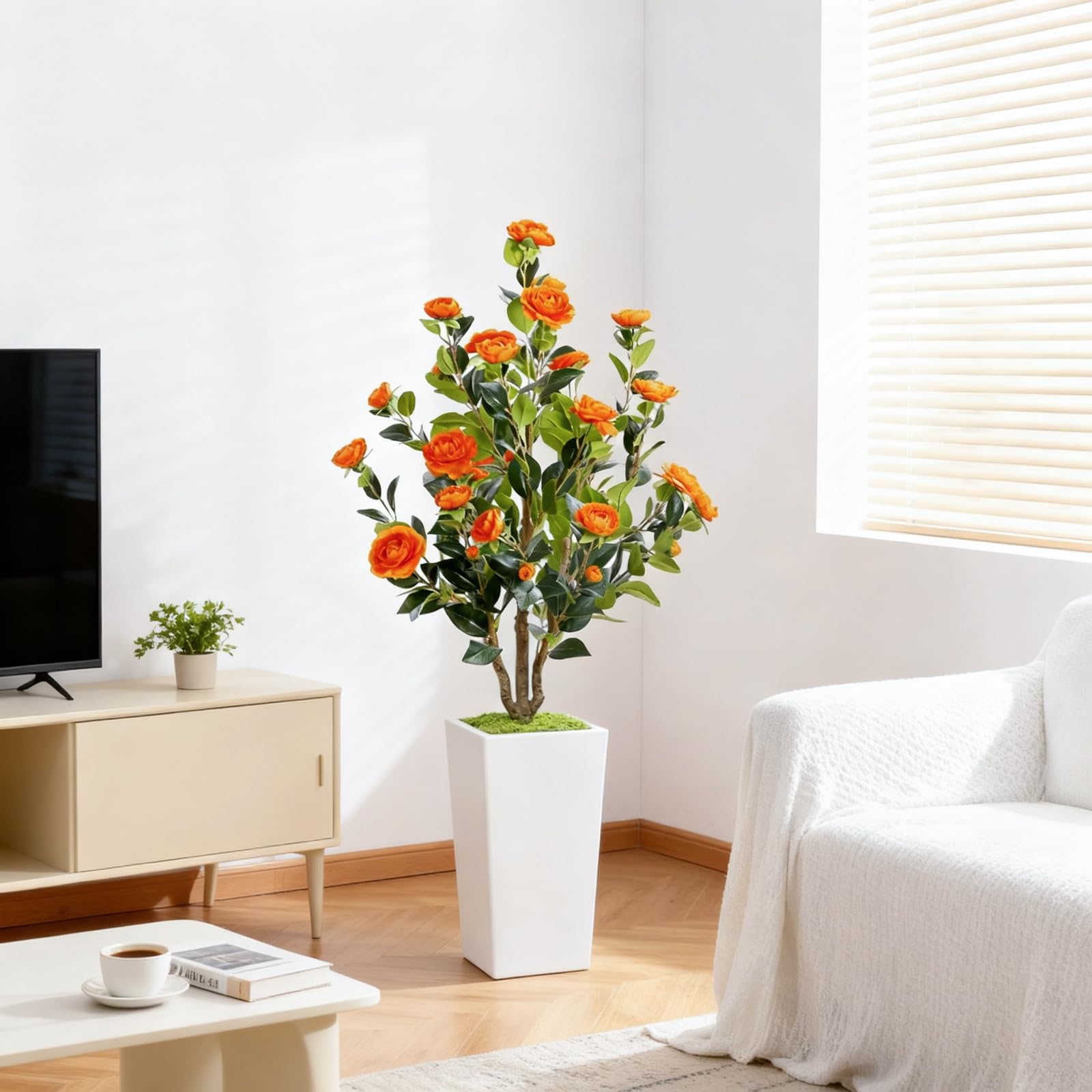 Arbres artificiels d'intérieur Garvee de 1,20 m, aspect réaliste, sans entretien, polyvalents pour la maison et le bureau, écologiques