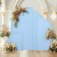 Arche de mariage Garvee - Housse extensible en spandex de 1,5 m (5 pi) en forme de croissant, élastique et réutilisable, blanche, idéale pour la décoration de mariages, d'anniversaires et de fêtes.