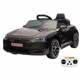 Garvee voiture électrique enfant Audi RS e-tron GT 12 V noire, télécommande parentale, musique intégrée, LED, carrosserie PP - Noir