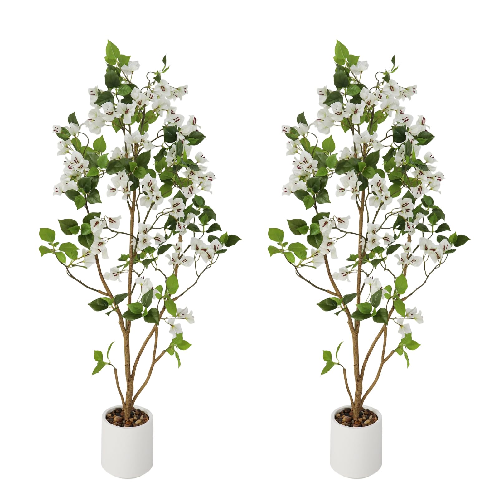 Arbres artificiels Garvee, lot de 2, faux arbres d'intérieur, faciles d'entretien, durables, en plastique, pour la maison et le bureau, vert réaliste