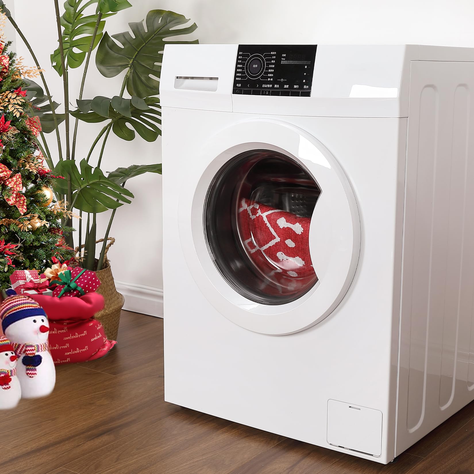 Tapis de Noël Garvee, antidérapant, lavable, résistant aux taches et à l'eau, pour la cuisine, l'entrée, la chambre, la buanderie, en polyester doux.