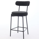 Garvee tabourets de bar noirs 76 cm avec mousse à mémoire, structure métallique, dossier confort, repose-pieds pour cuisine moderne, noir - noir