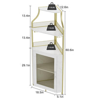 Meuble bar d'angle Garvee pour spiritueux avec étagères réglables, 155 cm, style industriel, structure robuste en MDF et métal, porte grillagée, porte-verres, autoportant, cuisine et salon, noir