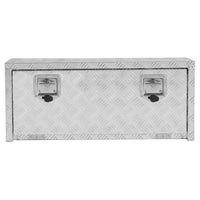 Garvee Coffre sous châssis en aluminium robuste 91 cm, rangement étanche argent pour pick-up, camping-car et remorque, idéal benne et utilitaire
