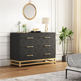 Garvee commode à 6 tiroirs, vert, style moderne avec pieds en métal, pour la chambre ou salon, 100 × 48 × 73 cm