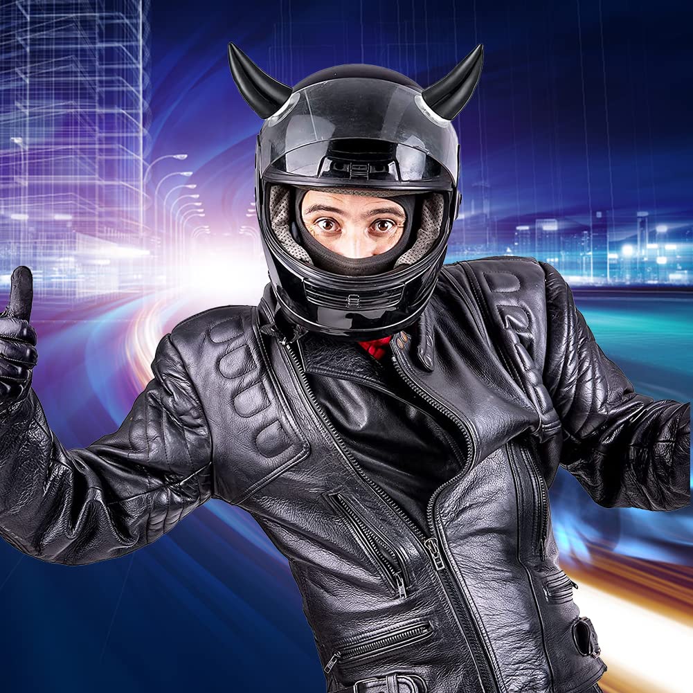 Ensemble de cornes de casque de moto Garvee, oreilles de chat et ailes de diable, décoration adhésive à ventouse, 5 paires, robuste et léger, pour motards et cosplay