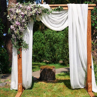 Arche de mariage Garvee en mousseline de soie de haute qualité, drapée en tulle doux, 60 x 550 cm, blanche, pour mariages et fêtes