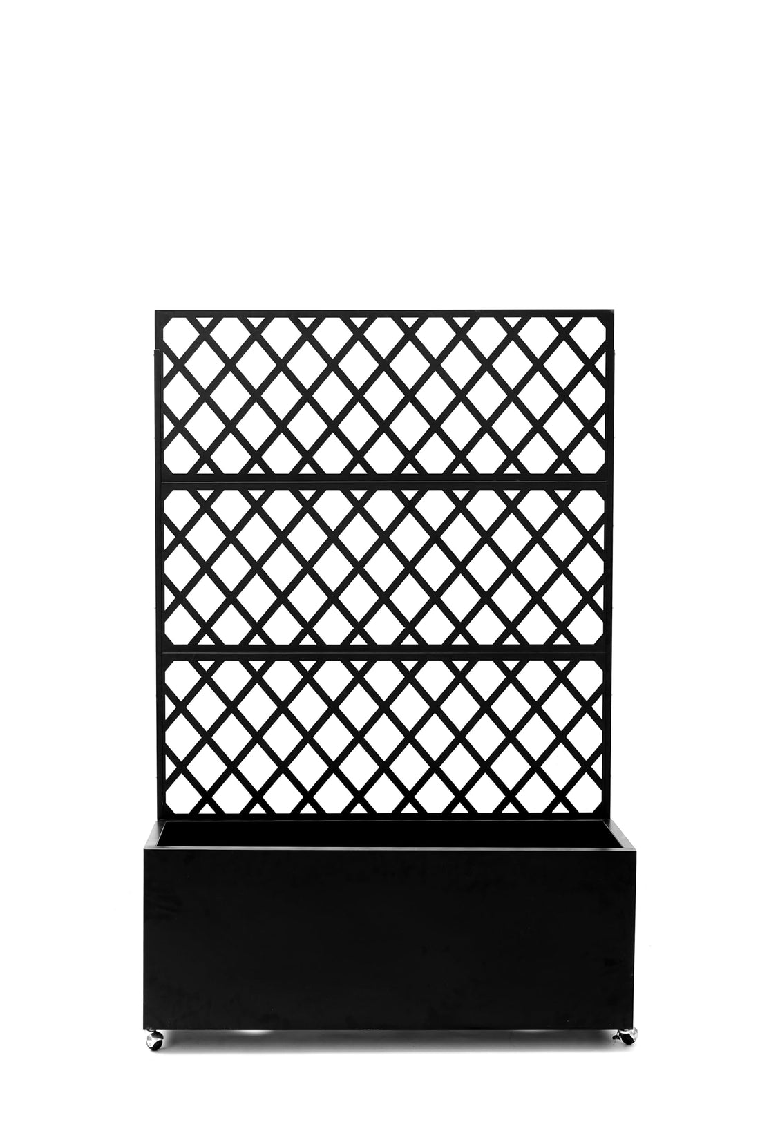 Jardinière surélevée Garvee en acier galvanisé avec treillis et brise-vue pour balcon et jardin, 180 x 89 x 41 cm, durable et mobile
