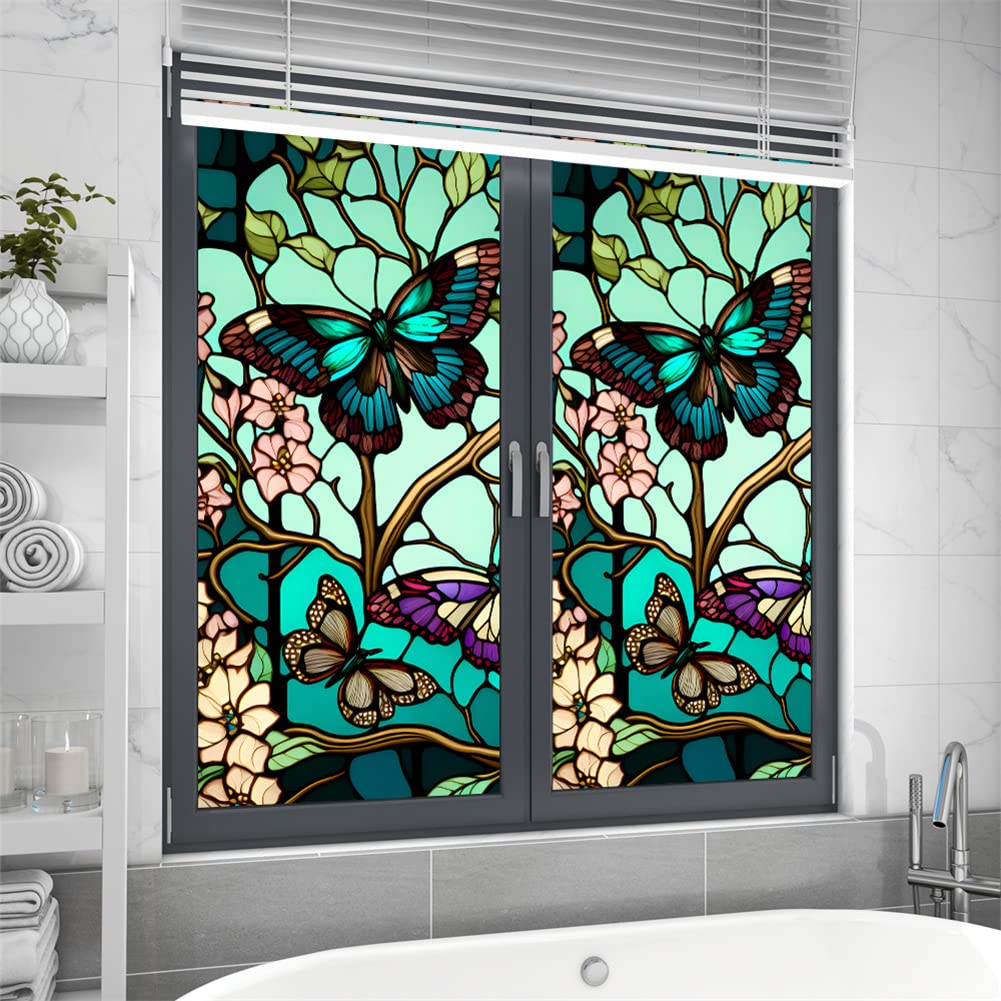 GARVEE Motyl Film de protection UV pour fenêtres, film statique transparent, 60 x 100 cm, pour espaces de vie.