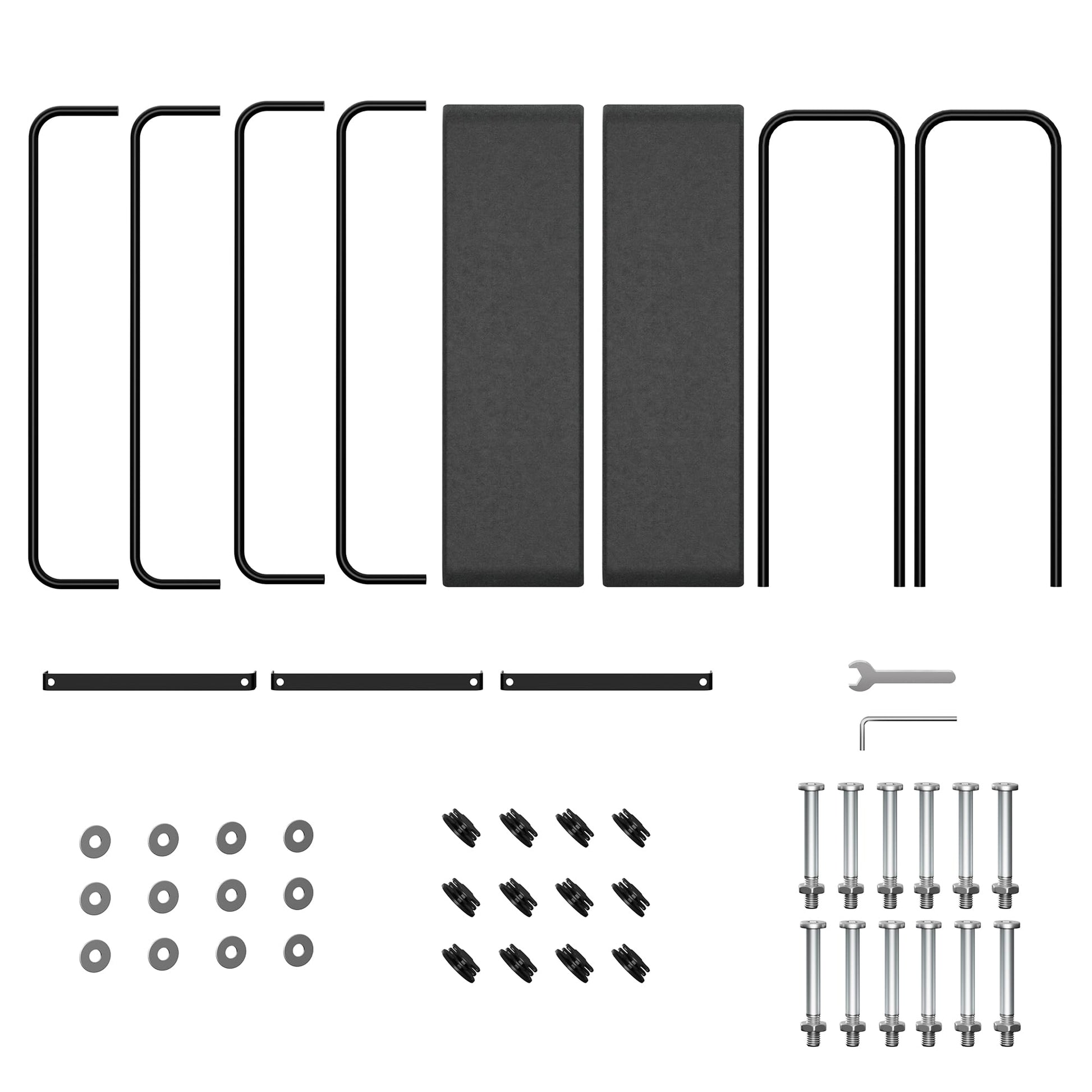 Support à bûches Garvee de 2,4 m (8 pi) pour jardin et terrasse, structure robuste en acier noir, capacité de 1814 kg (4000 lb).