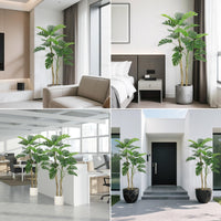 Plante artificielle Monstera Garvee, support stable réglable en polyester de 1,5 m, pour salon ou bureau, verte