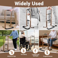 Aide à la verticalisation mobile Garvee avec 3 poignées – Stable, réglable, en métal, idéale pour les personnes âgées