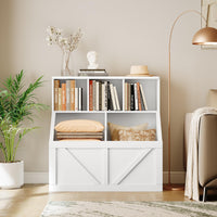 Étagère pour enfants Garvee avec rangement pour livres et jouets, multifonctionnelle, stable et sûre, en MDF blanc, idéale pour la salle de jeux ou la chambre d'enfant, 90 x 42 x 92 cm