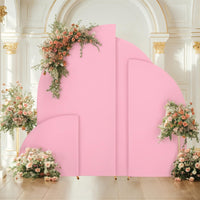 Arche de mariage Garvee - Housse extensible en spandex de 1,5 m (5 pi) en forme de croissant, élastique et réutilisable, blanche, idéale pour la décoration de mariages, d'anniversaires et de fêtes.