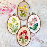 Kit de broderie Garvee pour débutants avec ruban 3D, tambour à broder et aiguille pour loisirs créatifs, cadeau idéal, coton, espagnol, ensemble créatif