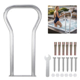 Garvee Barre d’appui pour piscine en aluminium CNC 106,9 × 50 cm, capacité 99,8 kg, poignée antidérapante et résistante à la corrosion