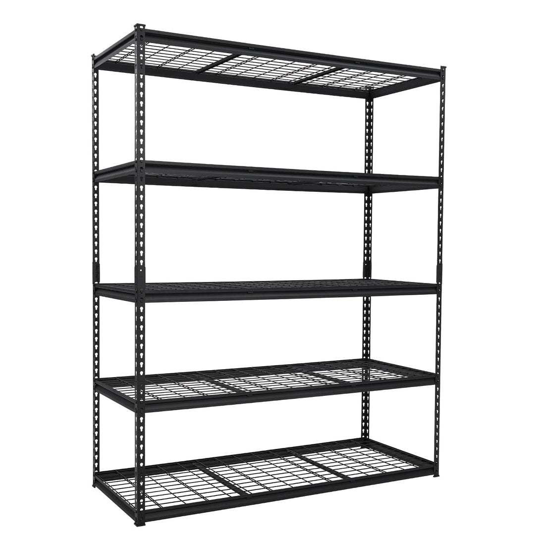 Étagère de garage métallique à 5 niveaux Garvee, réglable et robuste, pour atelier/entrepôt, 122 x 46 x 183 cm, noire