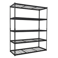 Garvee Étagère de garage métallique à 5 niveaux, réglable et robuste, pour atelier/entrepôt, 122 x 46 x 183 cm, noire
