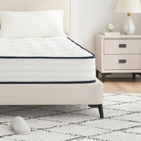 Garvee Matelas 140 x 200 cm, Ressorts Ensachés 7 Zones, Hauteur 21 cm, Confort H3, Mousse, Housse Microfibre, Enfants et Adultes