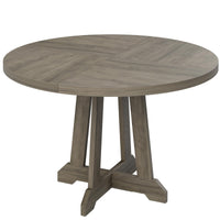 Garvee Table de salle à manger ronde 119,4cmen bois avec pieds réglables, marron