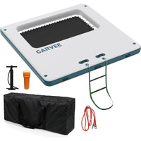 Hamac gonflable aquatique Garvee, ponton flottant, trampoline de 3 m (10 pi), filet marin en PVC, idéal pour les fêtes, piscine, lac, multicolore