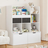 Étagère de rangement pour jouets Garvee, 121,4 cm (47,8 po), bibliothèque pour enfants avec tiroirs, étagère en bois moderne pour salle de jeux, salle de classe, chambre d'enfant