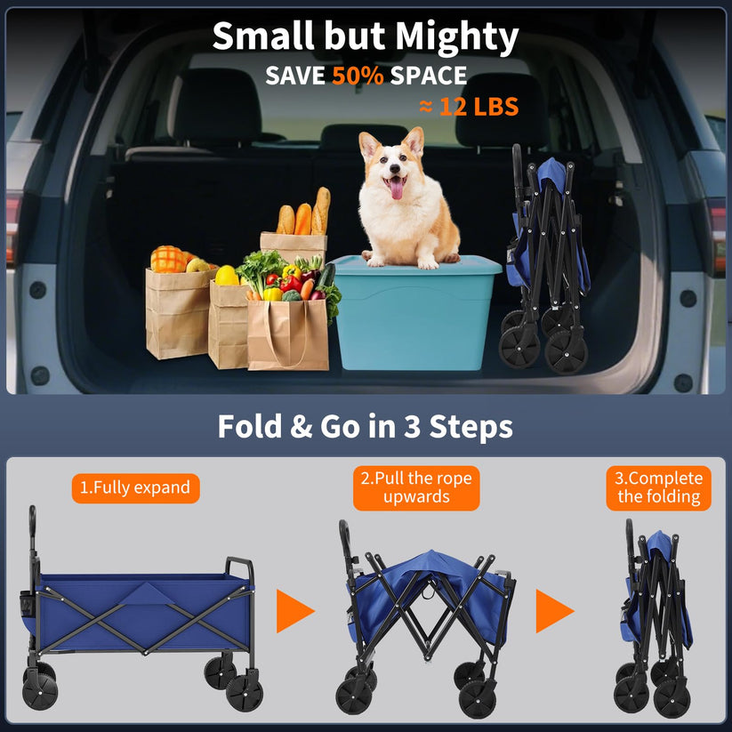 Chariot pliable et compact