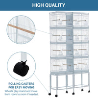 Cage à oiseaux extra large Garvee 168 cm de haut avec fond amovible et toit imperméable pour conure, perroquet, perruche ondulée, design coloré, intérieur et extérieur
