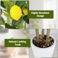 Lot de 2 arbres artificiels Garvee de 1,20 m, réalistes, faciles d'entretien, durables, pour la maison et le bureau, verts