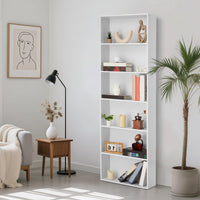 Garvee étagère industrielle à 6 niveaux, blanc, pour salon et bureau, 182 cm de hauteur, bois rustique, capacité de 113 kg, sûre et polyvalente