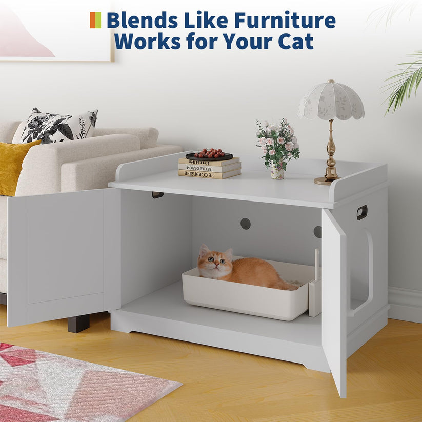 Meuble cache litière style mobilier salon table basse