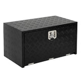 Garvee Coffre à outils 61cmen aluminium, coffre de rangement sous châssis, étanche, robuste, verrouillable, peu encombrant, noir - 61cm×45,7cm×45,7cm & noir