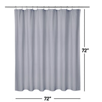 Rideau de douche Garvee gris à motif en relief, polyester, ourlet lesté, 12 boutonnières, convient aux salles de bains