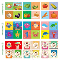 Coffret de 12 livres d'éveil en tissu Garvee Baby, en coton lavable, doux et non toxique, idéal pour les bébés et les jeunes enfants. 10,5 x 10,5 cm. Idéal comme cadeau.