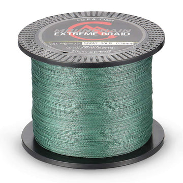 Ligne de pêche tressée Garvee, 4 brins, 500 m, vert foncé, 0,23 mm, 20 lb, accessoire de pêche haute performance