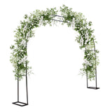 Arche de jardin Garvee avec pergola, 3 m x 2,2 m, en métal noir antirouille, idéale pour les mariages et les jardins.