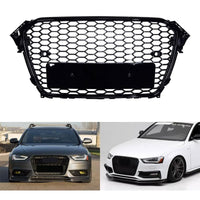 Grille de pare-chocs avant Garvee en nid d'abeille pour Audi A4 B8PA 2013-2016, robuste, ajustement parfait, en plastique, sans logo, modèle européen