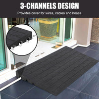 Garvee Rampe de trottoir en caoutchouc robuste 61 × 107 × 10 cm, hauteur 10 cm, pour allées, camions, bus et fauteuils roulants