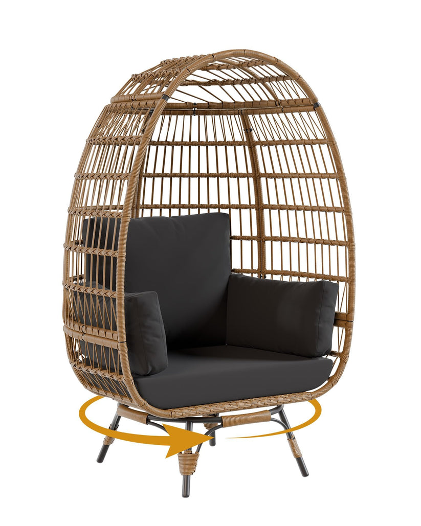 Garvee fauteuil œuf extérieur XL en résine tressée