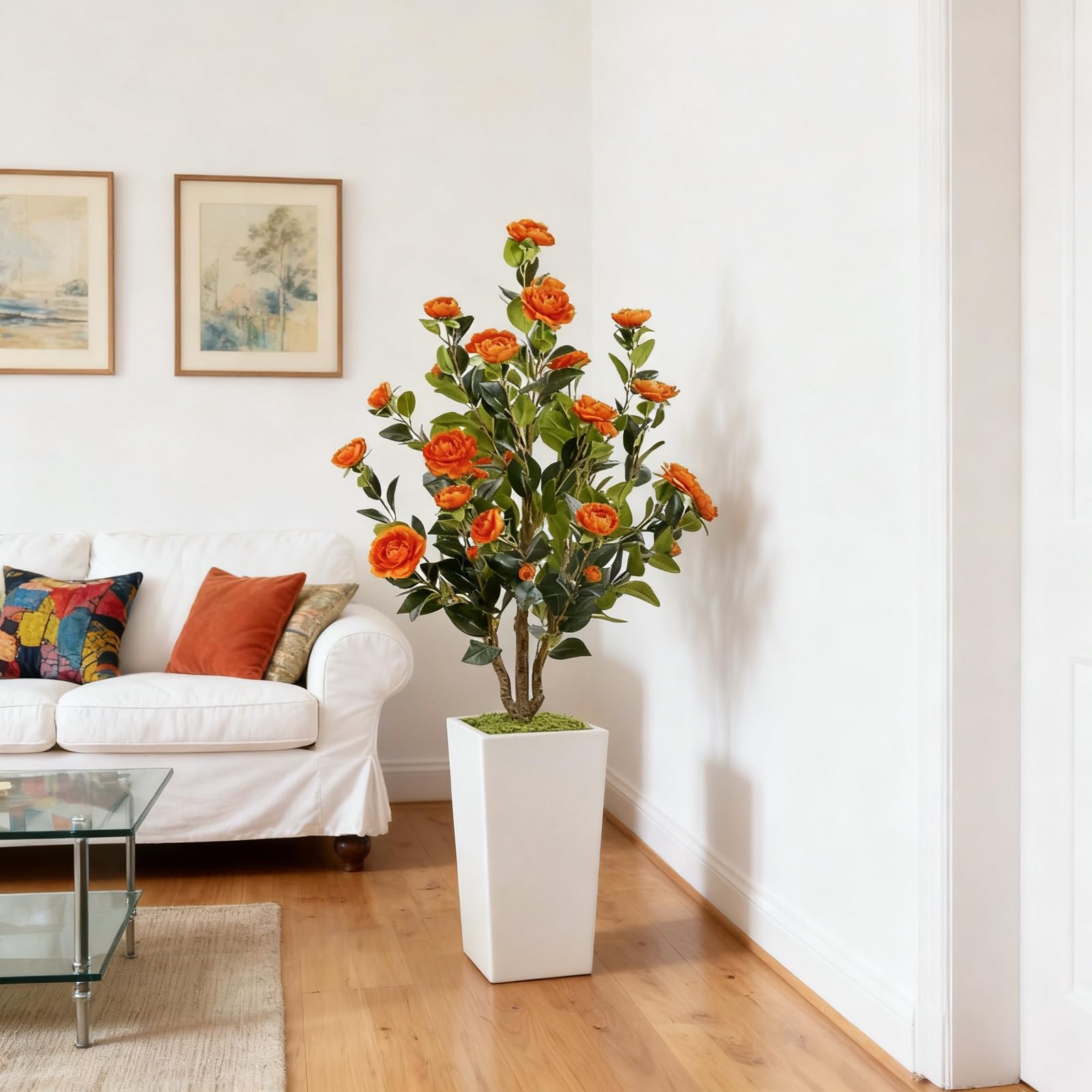 Arbres artificiels d'intérieur Garvee de 1,20 m, aspect réaliste, sans entretien, polyvalents pour la maison et le bureau, écologiques