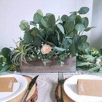 Garvee Lot de 6 branches et feuilles d'eucalyptus artificielles vertes pour décoration de mariage, fête, décoration de table, jardin, 29 cm