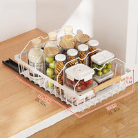 Organisateur de placard supplémentaire Garvee, meuble à tiroirs robuste, sans perçage, étagère de cuisine pliable en métal, gain de place pour le garde-manger