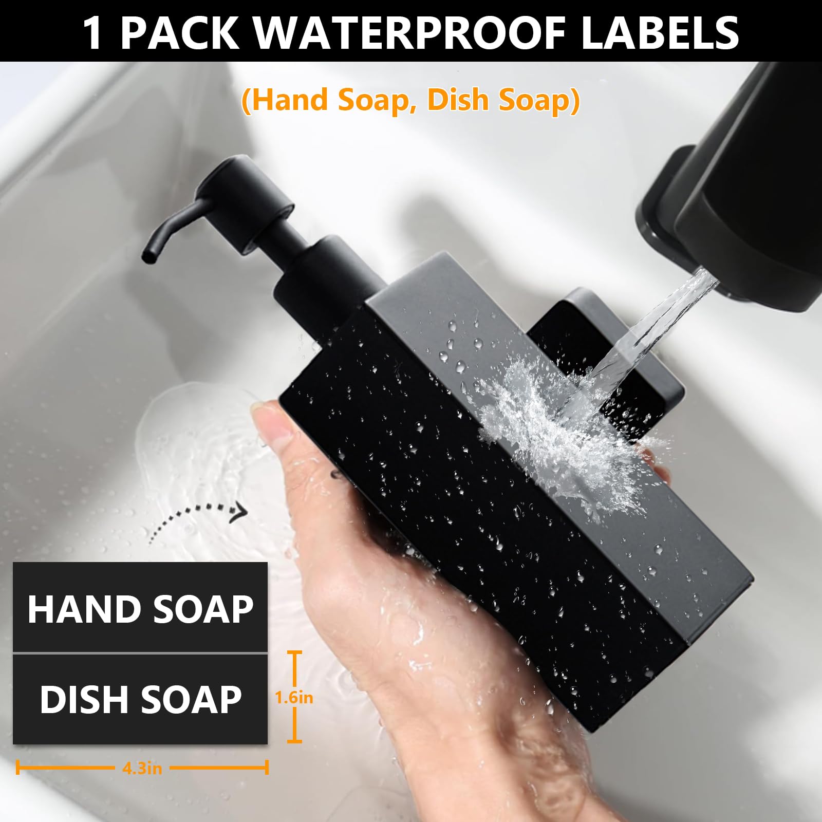 Distributeur de savon mural manuel Garvee, rechargeable avec shampoing et gel douche, pour salle de bain et cuisine, hygiénique et peu encombrant