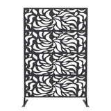 Garvee Panneaux De Clôture De Jardin En Métal Noir, Design Volutes, Installation Sans Outils, Acier antirouille, Pour Jardin, terrasse, Piscine