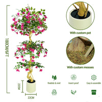 Arbre artificiel d'intérieur Garvee de 1,8 m, réaliste, sans entretien, polyvalent et durable, idéal pour la décoration de la maison et du bureau, vert.