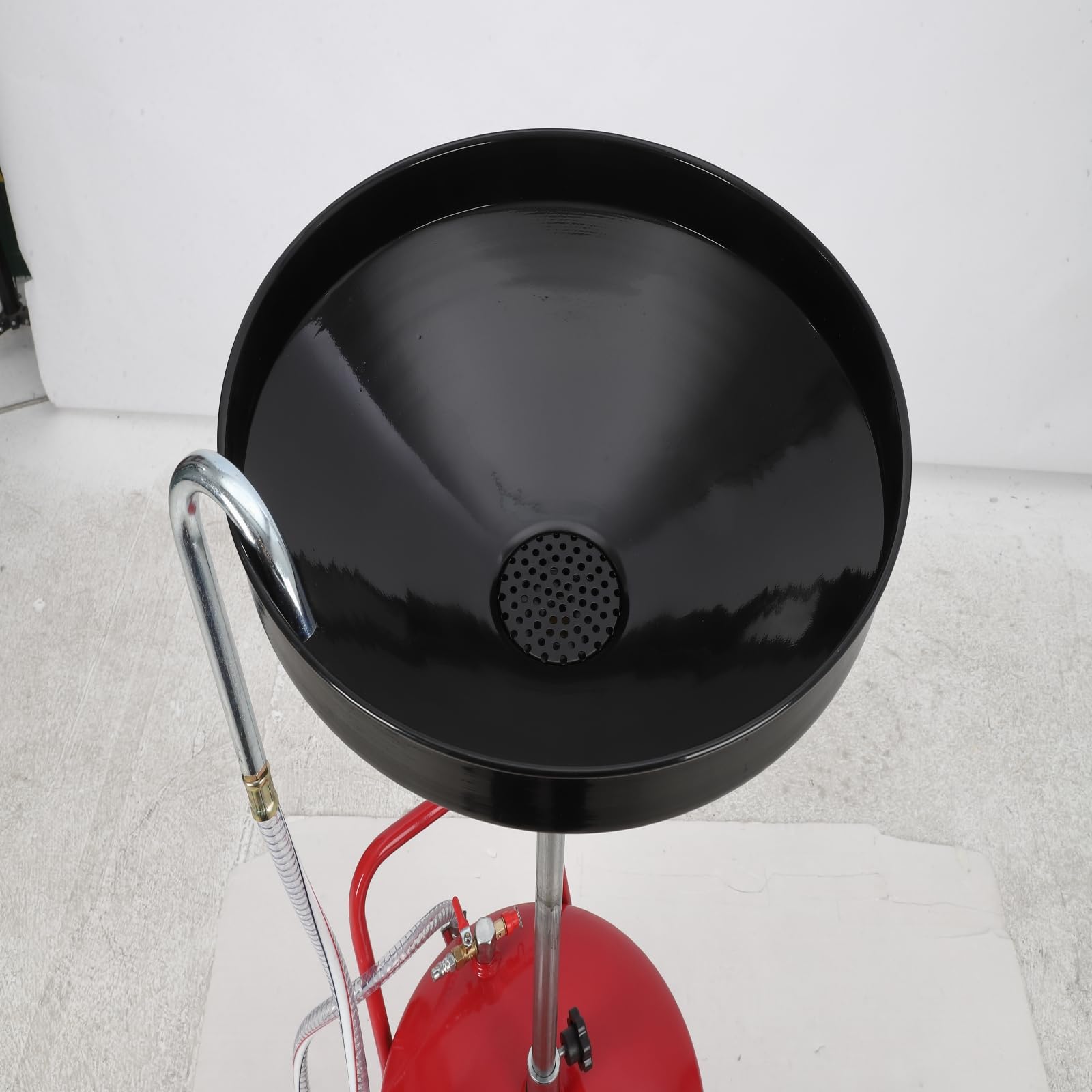 Bac de vidange d'huile Garvee 8 gallons en acier avec roulettes, indicateur de niveau d'huile, hauteur réglable et grand entonnoir, pour atelier et usage domestique, noir