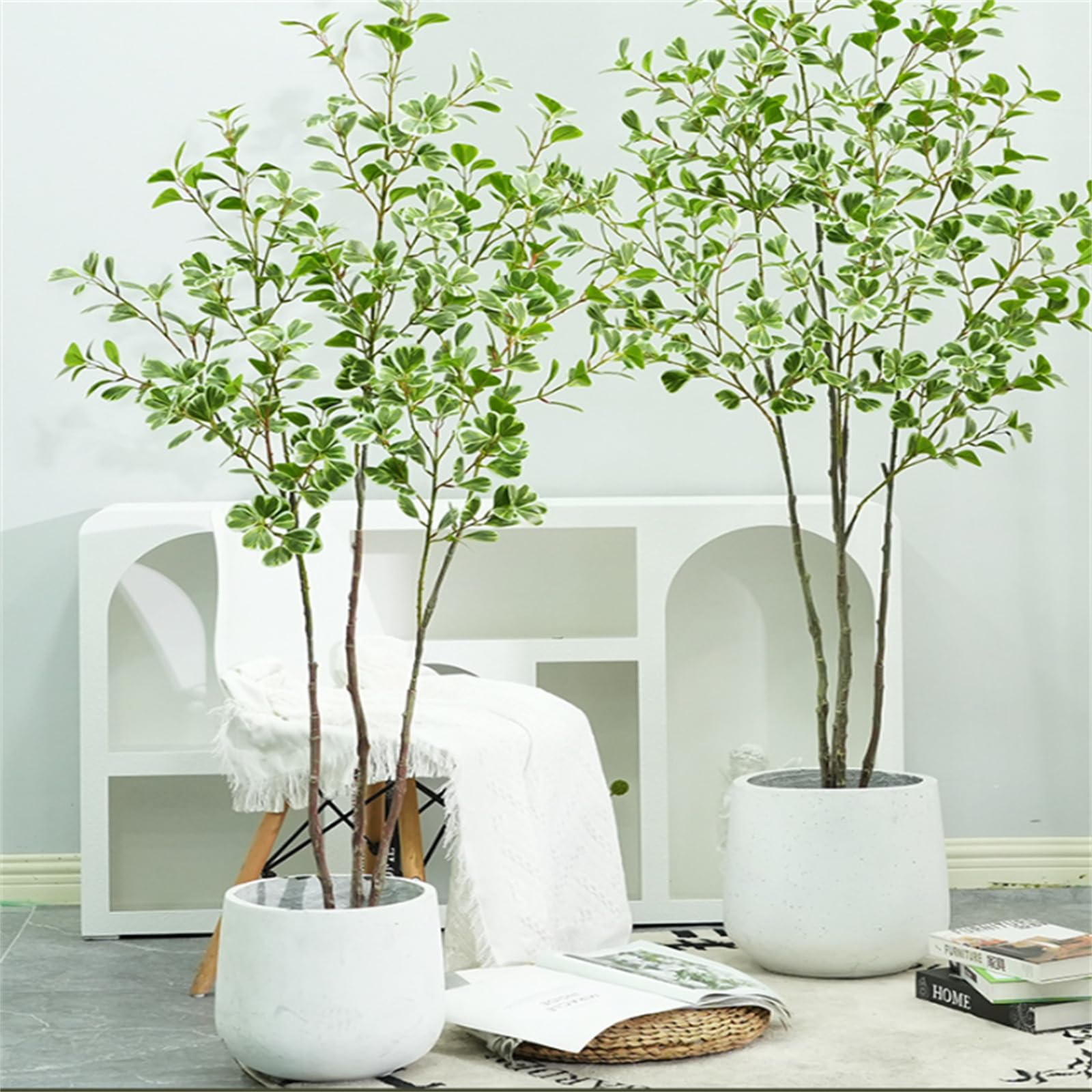 Ficus artificiel Garvee de 1,8 m avec feuilles réalistes, idéal pour le bureau et le salon. Durable, facile d'entretien et vert.